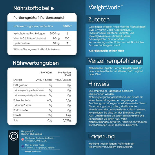 WeightWorld Marine Collagen Ampoules 14 x 30 Ml