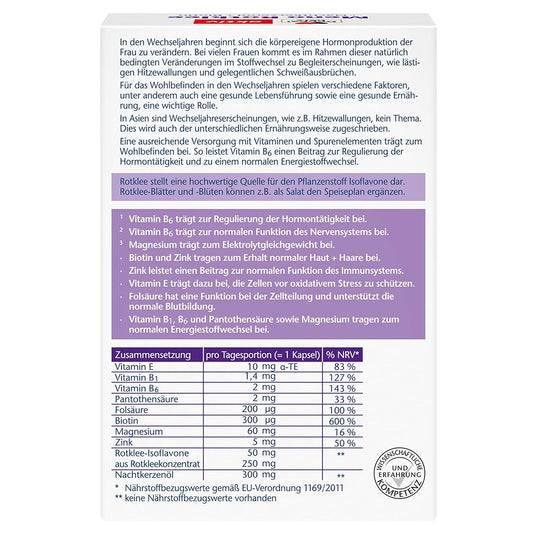 دوبل هيرز برايم روز بلس 30 كبسولة - Doppelherz aktiv Meno Red Clover + Evening Primrose Oil + Biotin 30 Caps