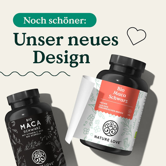 الماكا السوداء العضوية 3000 ملج 180 كبسولة - NATURE LOVE Bio Organic Black MACA 3000 mg 180 Caps
