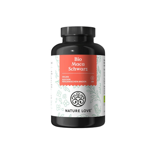 الماكا السوداء العضوية 3000 ملج 180 كبسولة - NATURE LOVE Bio Organic Black MACA 3000 mg 180 Caps