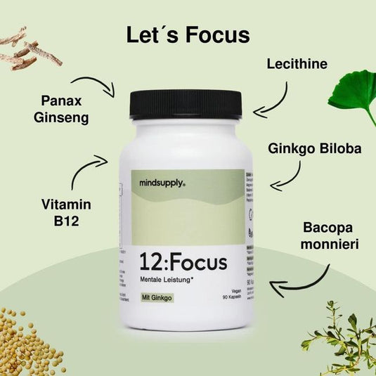 مايندسبلاي فوكس مع الجنكة 90 كبسولة - mindsupply FOCUS with Gingko 90 capsules