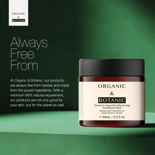 ماسك الكركم العلاجي لترميم البشرة 60 مل - Organic & Botanic Turmeric Restorative Treatment Mask 60ml