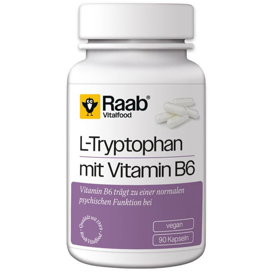 Raab Vitalfood L-Tryptophan with Vitamin B6 90 Capsules