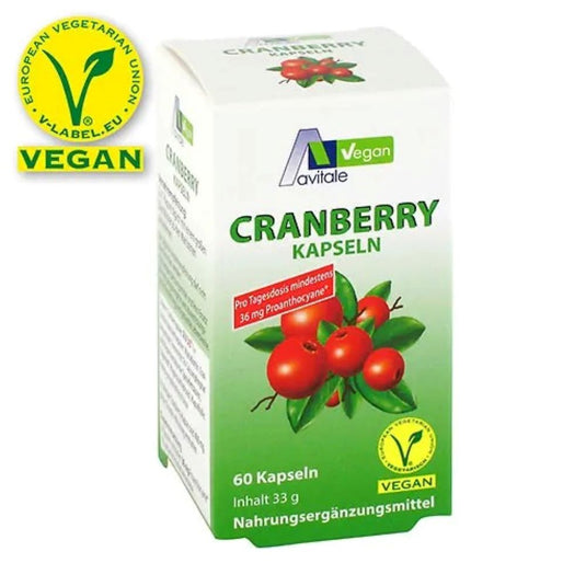 كرانبيري 400 ملج 60 كبسول نباتي - Avitale CRANBERRY 400 mg 60 Vegan Caps - GermanVit - Saudi arabia