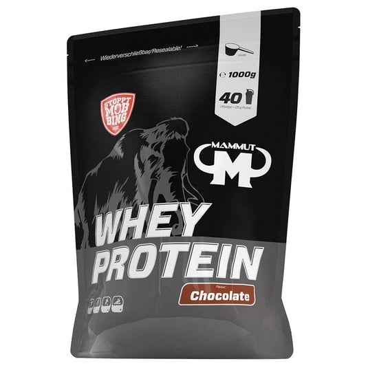 ماموت واي بروتين بودرة بطعم الشوكولاتة 1000 جرام - MAMMUT Nutrition WHEY PROTEIN Powder 1000 gm Chocolate Flavour - GermanVit - Saudi arabia