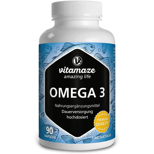 أوميجا-3 1000ملج 90 كبسولة - Vitamaze OMEGA-3 1000 mg 90 Caps - GermanVit - Saudi arabia