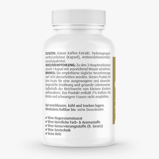 خلاصة القهوة الخضراء 450 ملج 90 كبسولة - ZeinPharma Green Coffee Extract 450 mg 90 Caps - GermanVit - Saudi arabia