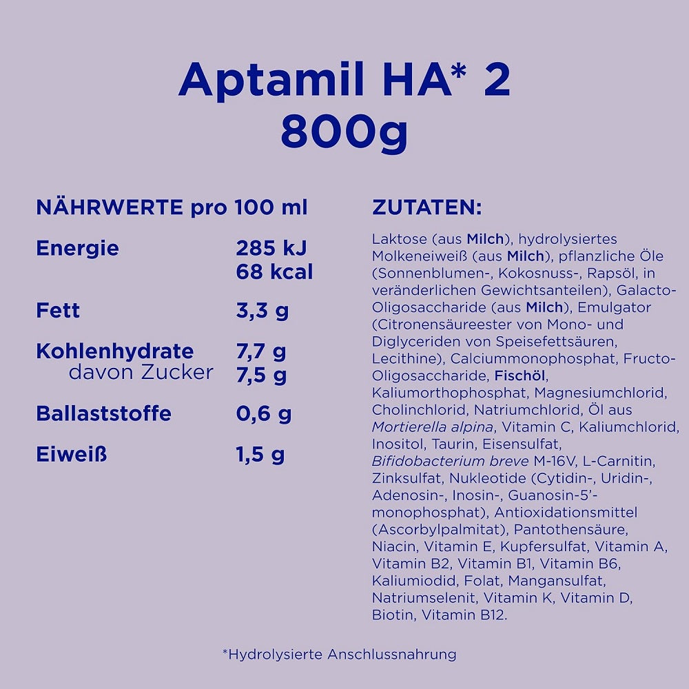 Aptamil HA 2 After 6th Month Milk Powder 800 g