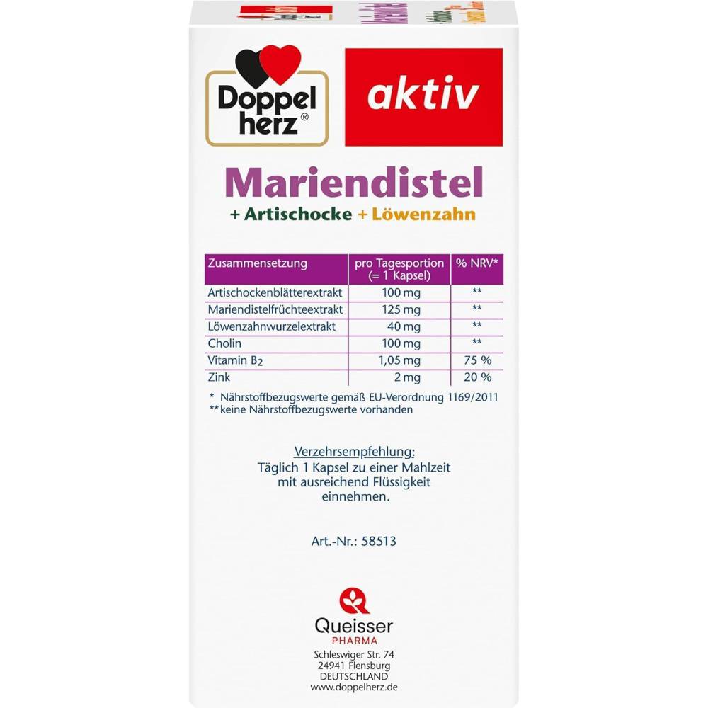 Doppelherz Artichaut-Chardon Marie 60 capsules