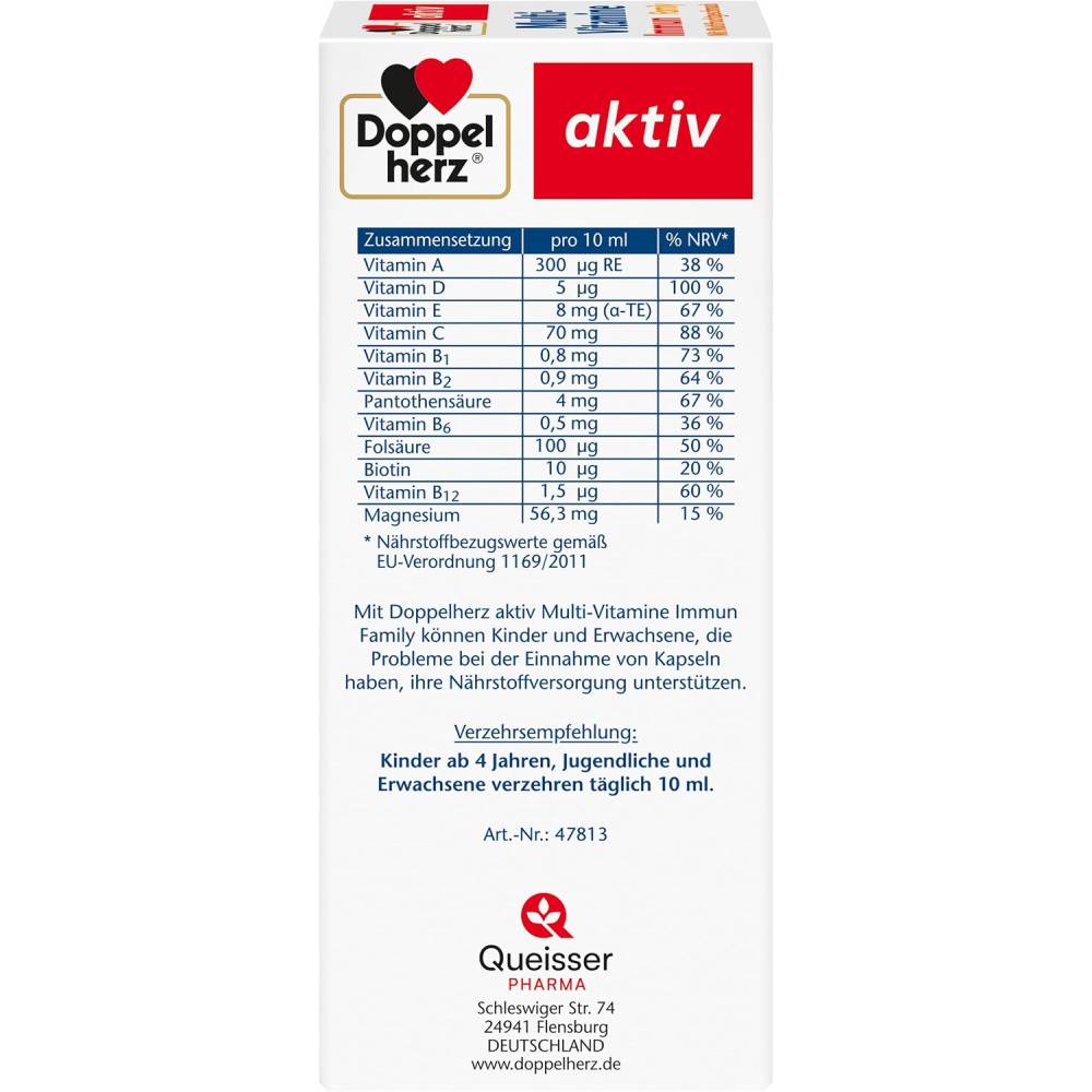 Doppelherz system IMMUN Multivitamin Family Drink 250 ml - دوبل هيرز نظام المناعة شراب الفيتامينات المتعددة للعائلة 250 مل