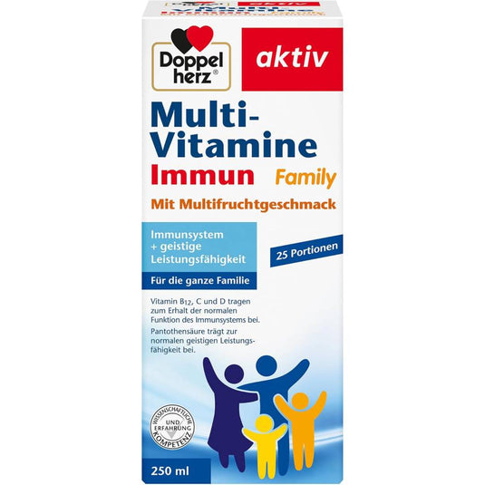 Doppelherz system IMMUN Multivitamin Family Drink 250 ml - دوبل هيرز نظام المناعة شراب الفيتامينات المتعددة للعائلة 250 مل