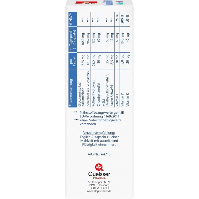Doppelherz aktiv Glucosamine 1650 + Collagen + MSM + Vitamin C 100 Capsules