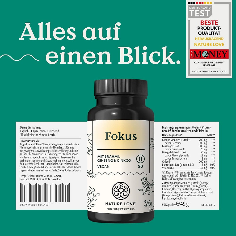NATURE LOVE Focus 90 Capsules