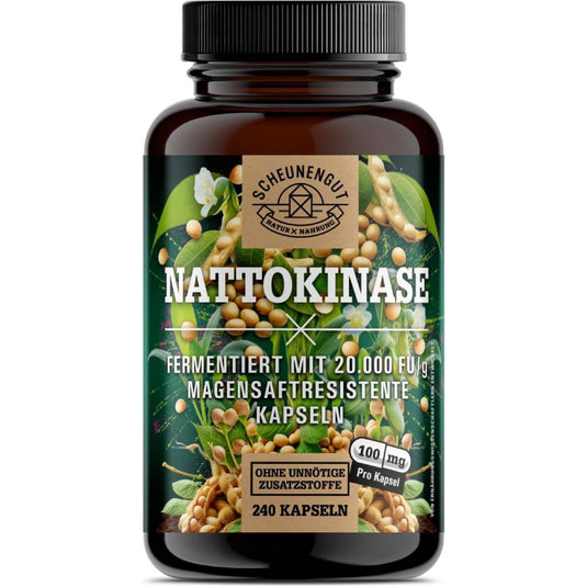 ناتوكيناز شاونينغوت 100 مجم 240 كبسولة - SCHEUNENGUT Nattokinase 100 mg 240 Capsules