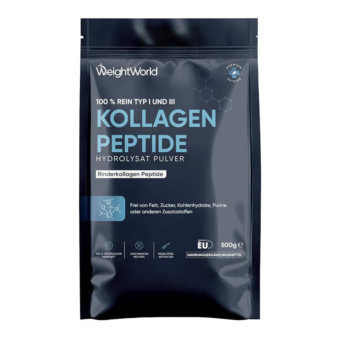 ويت وورلد مسحوق ببتيدات الكولاجين 500 جم - WeightWorld Collagen Peptides Powder 500 g