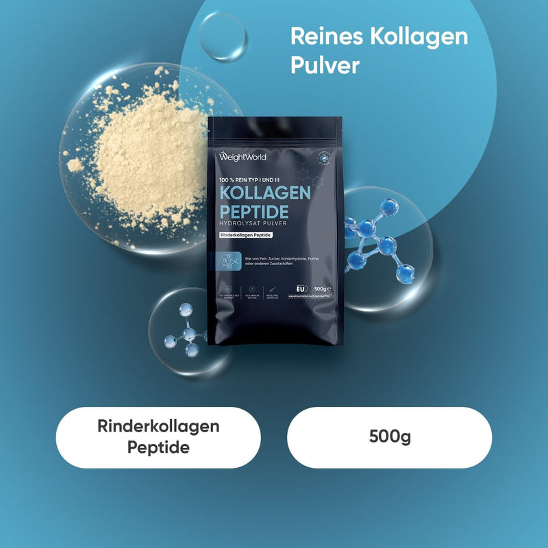 حميل الصورة في عارض المعرض ، ويت وورلد مسحوق ببتيدات الكولاجين 500 جم - WeightWorld Collagen Peptides Powder 500 g
