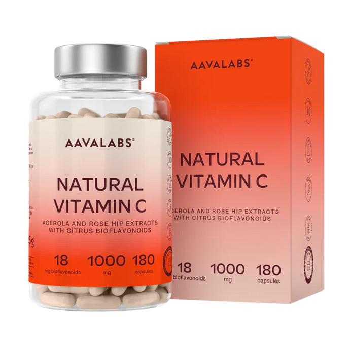 فيتامين سي طبيعي 180 كبسولة - AAVALABS Vitamin C 180 Capsules