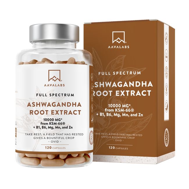 AAVALABS Ashwagandha Root Extract 120 Capsules
