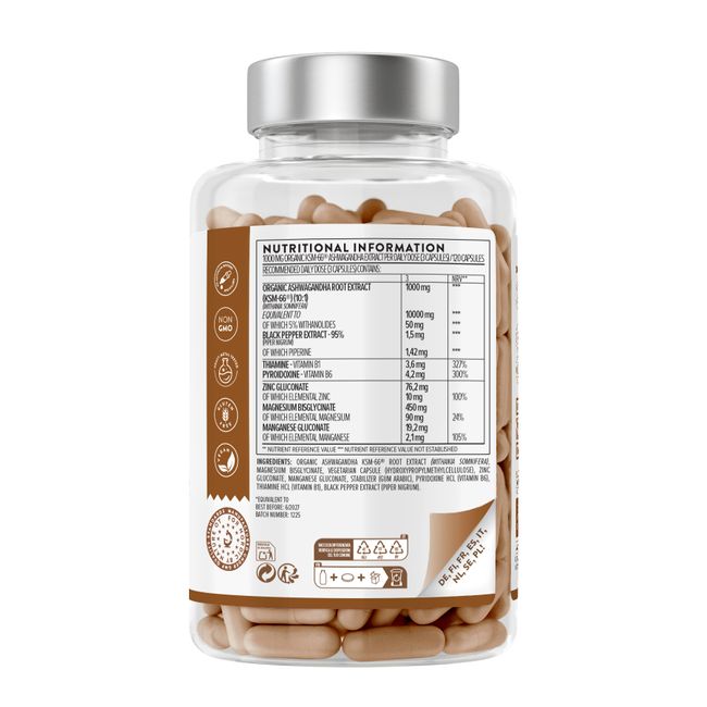 AAVALABS Ashwagandha Root Extract 120 Capsules