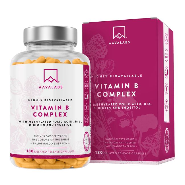 AAVALABS Vitamin B Complex 180 Capsules