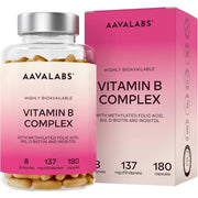 AAVALABS Vitamin B Complex 180 Capsules