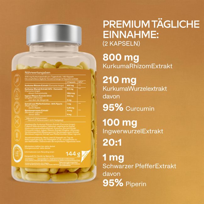 AAVALABS Turmeric with Curcumin, Pepper & Ginger 180 Capsules
