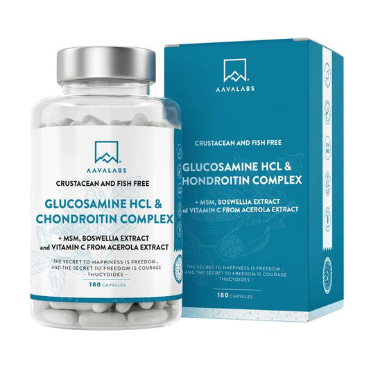 جلوكوزامين وكوندرويتين كومبلكس 180 كبسولة - AAVALABS Glucosamine & Chondroitin Complex 180 Capsules