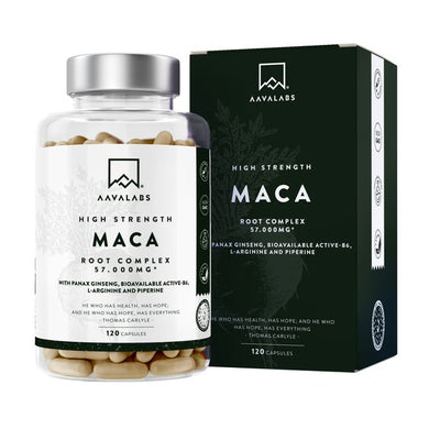 ماكا كومبلكس مع الجنسنج وإل-أرجنين 120 كبسولة - AAVALABS Maca Complex with Ginseng & L-Arginine 120 Capsules