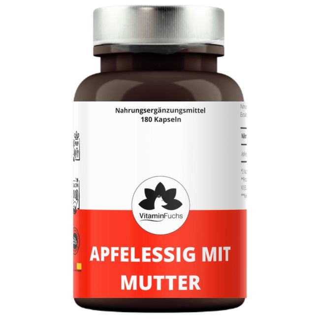 VitaminFuchs Apple Cider Vinegar with Mother 180 Capsules