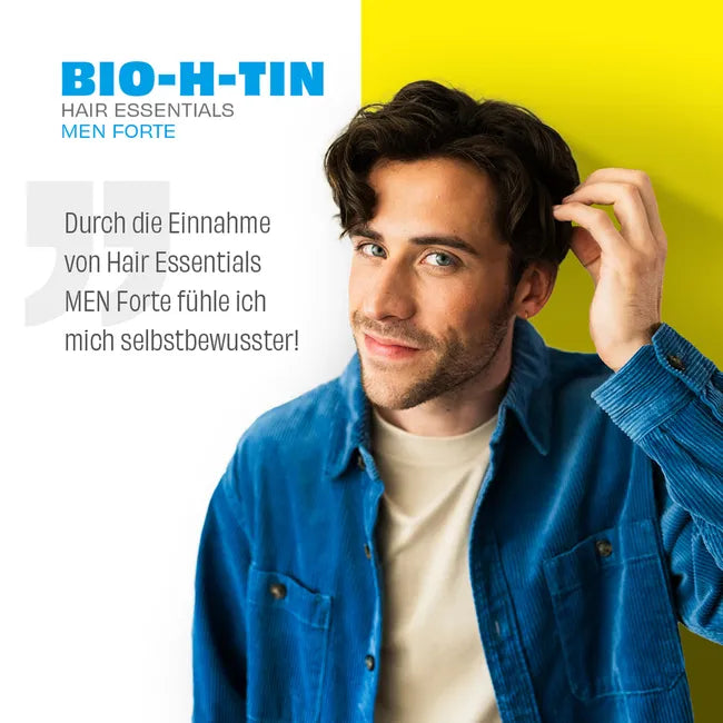 BIO-H-TIN Hair Essentials Men Forte 30 Capsules - هير إسينشالز فورت فيتامينات الشعر للرجال 30 كبسولة