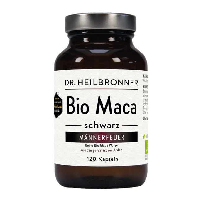 د. هايلبرونر الماكا السوداء العضوية 120 كبسولة - Dr. Heilbronner Organic Maca Black 120 Capsules