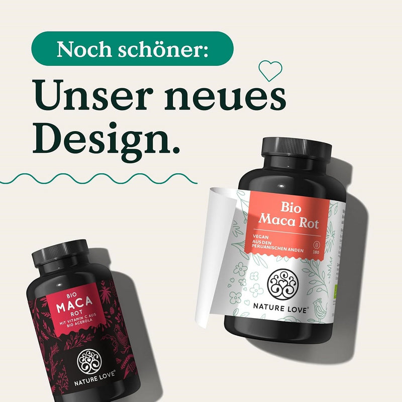 حميل الصورة في عارض المعرض ، الماكا الحمراء العضوية 3000 ملج 180 كبسولة - NATURE LOVE Bio Organic Red MACA 3000 mg 180 Caps
