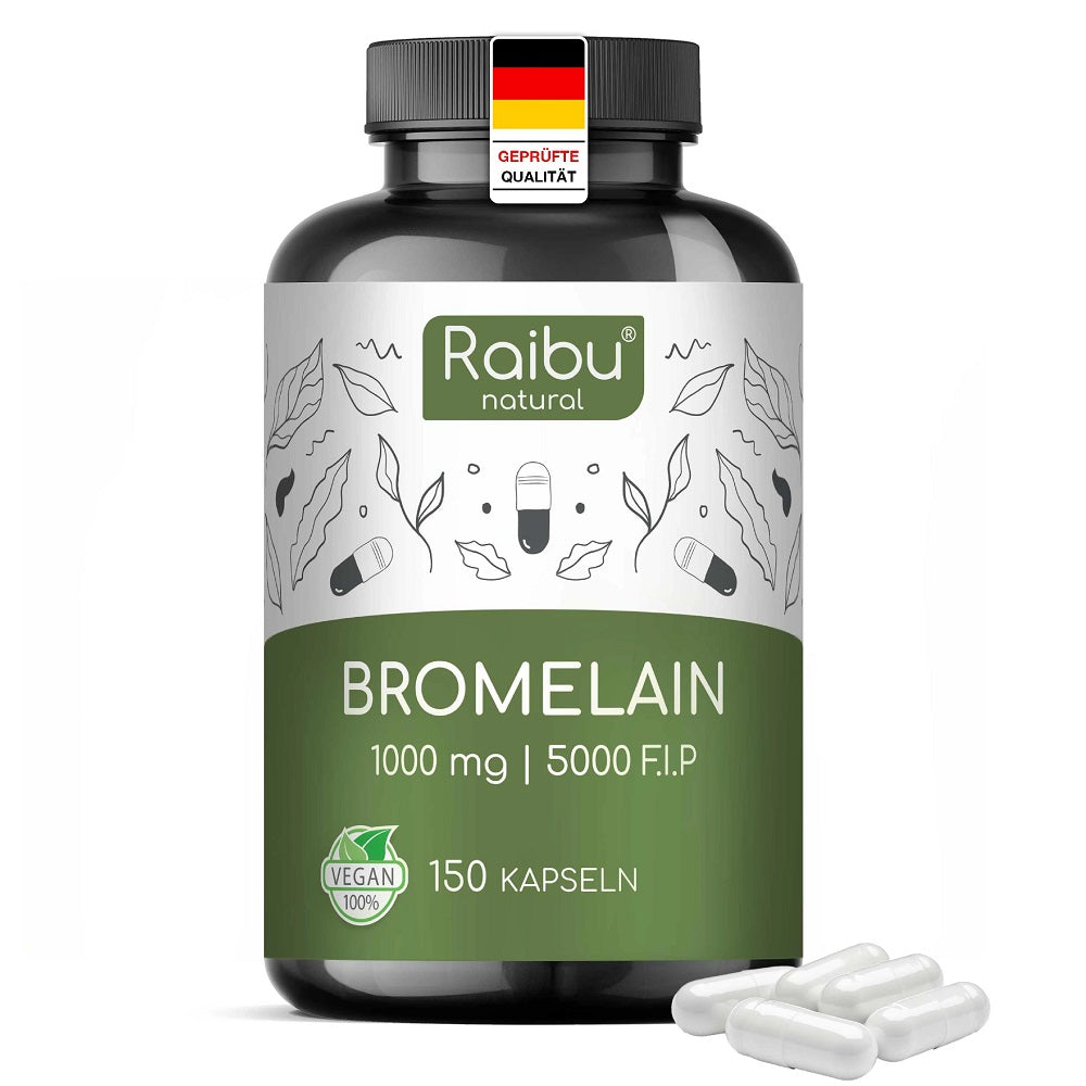 Raibu Bromelain 1000 mg 150 Capsules