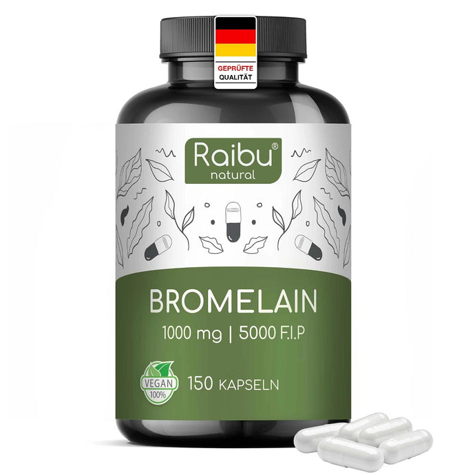بروميلين رايبو 1000 مجم 150 كبسولة - Raibu Bromelain 1000 mg 150 Capsules