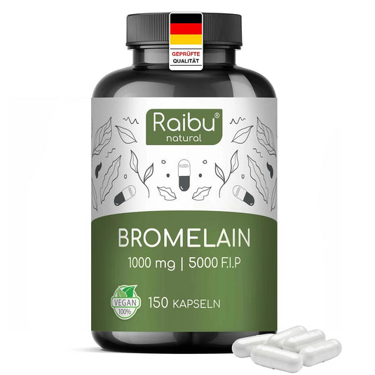 بروميلين رايبو 1000 مجم 150 كبسولة - Raibu Bromelain 1000 mg 150 Capsules