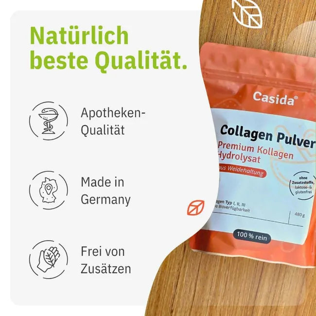 Casida Collagen Pulver Kollagen Hydrolysat 480 grams