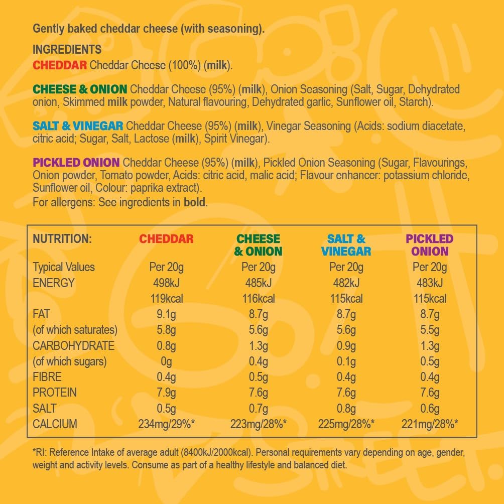 CheeseO's Puff Cheese Nuggets Varieties 12 Bags of 20 grams