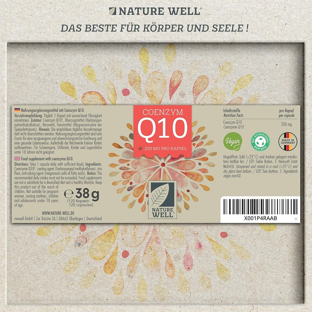 Nature Well Coenzyme Q10 200 mg 120 Capsules - نيتشر ويل إنزيم كيو10 ‏200 ملجم ‏120 كبسولة