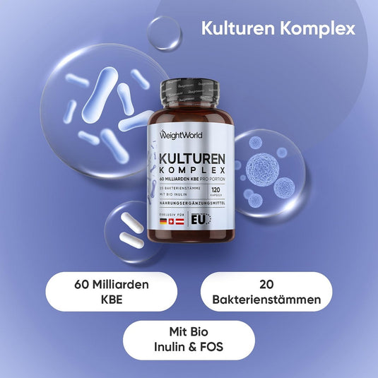 ويت وورلد بروبيوتيك 60 مليار وحدة 120 كبسولة - WeightWorld Culture Complex 60 Billion CFU 120 Capsules