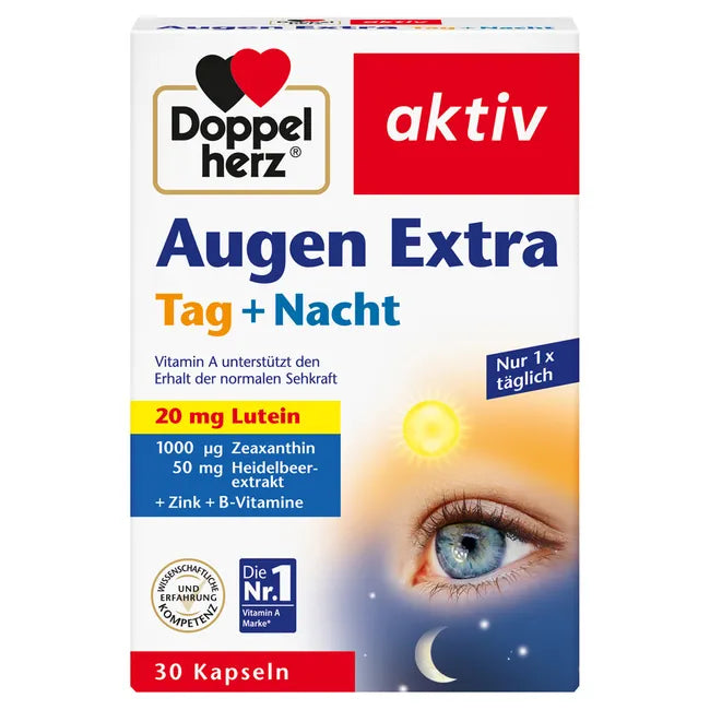دوبل هيرز أكتيف آي إكسترا داي & نايت 30 كبسولة - Doppelherz active Eye Extra Day & Night 30 Capsules
