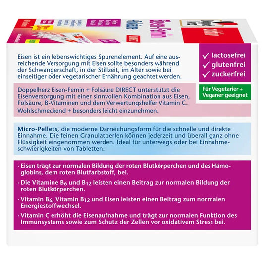 دوبل هيرز ايرون فيمين دايركت 60 كيس - Doppelherz Iron-Femin DIRECT 60 Sachets