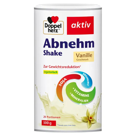دوبل هيرز اكتيف بديل وجبة فانيليا 250 جم - Doppelherz active weight loss shake vanilla flavor 250 Gm
