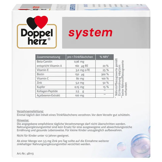 دوبل هيرز سيستم كولاجين بيوتي 30 أمبول - Doppelherz system COLLAGEN Beauty 30 Apmoules