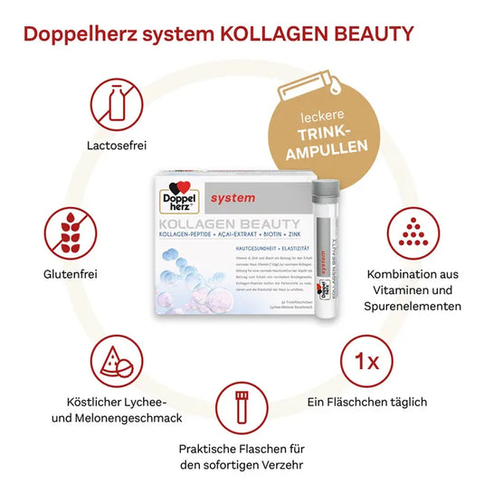 دوبل هيرز سيستم كولاجين بيوتي 30 أمبول - Doppelherz system COLLAGEN Beauty 30 Apmoules