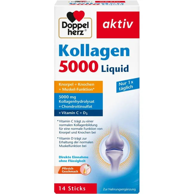 دوبل هيرز كولاجين 5000 سائل 14×10 مل - Doppelherz Collagen 5000 Liquid 14*10 Ml