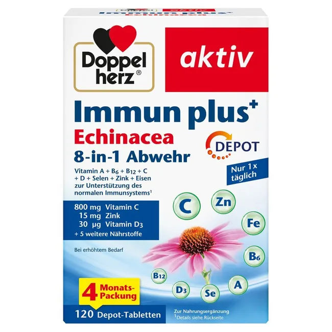دوبل هيرز إميون بلس إشنسيا 120 قرص- Doppelherz Immune plus Echinacea 120 Tablets