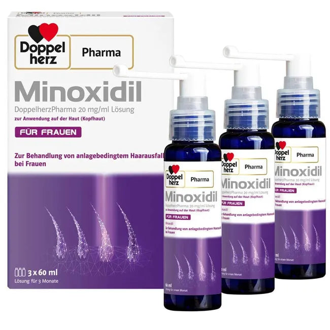 Doppelherz Pharma Minxidil Women 20 mg/ml 3 Months - دوبل هيرز فارما مينوكسيديل للنساء 20 ملجم/مل 3 شهور