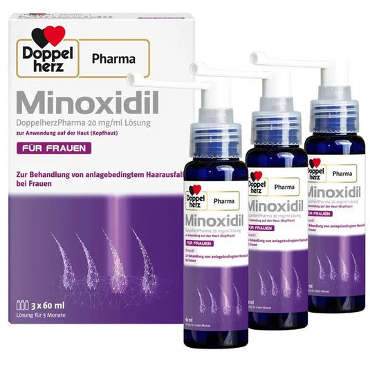 دوبل هيرز فارما مينوكسيديل للنساء 20 ملغ/مل 3 شهور - Doppelherz Pharma Minxidil Women 20 mg/ml 3 Months