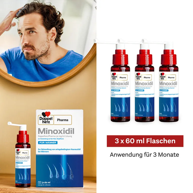 Load image into Gallery viewer, دوبل هيرز فارما مينوكسيديل للرجال 50 ملغ/مل 3 شهور - Doppelherz Pharma Minxidil Men 50 mg/ml 3 Months
