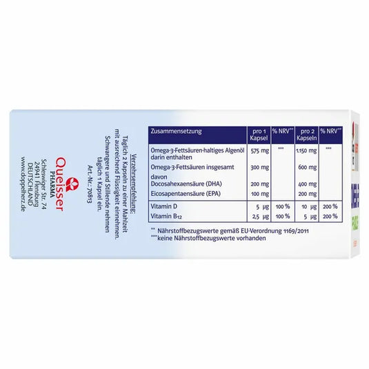 دوبل هيرز أوميغا 3 نباتي 60 كبسولة - Doppelherz Omega-3 plant-based 60 Capsules
